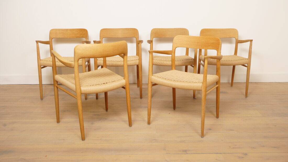 6 x Niels Otto Moller dining chairs | Model 56 | Oak | Restored