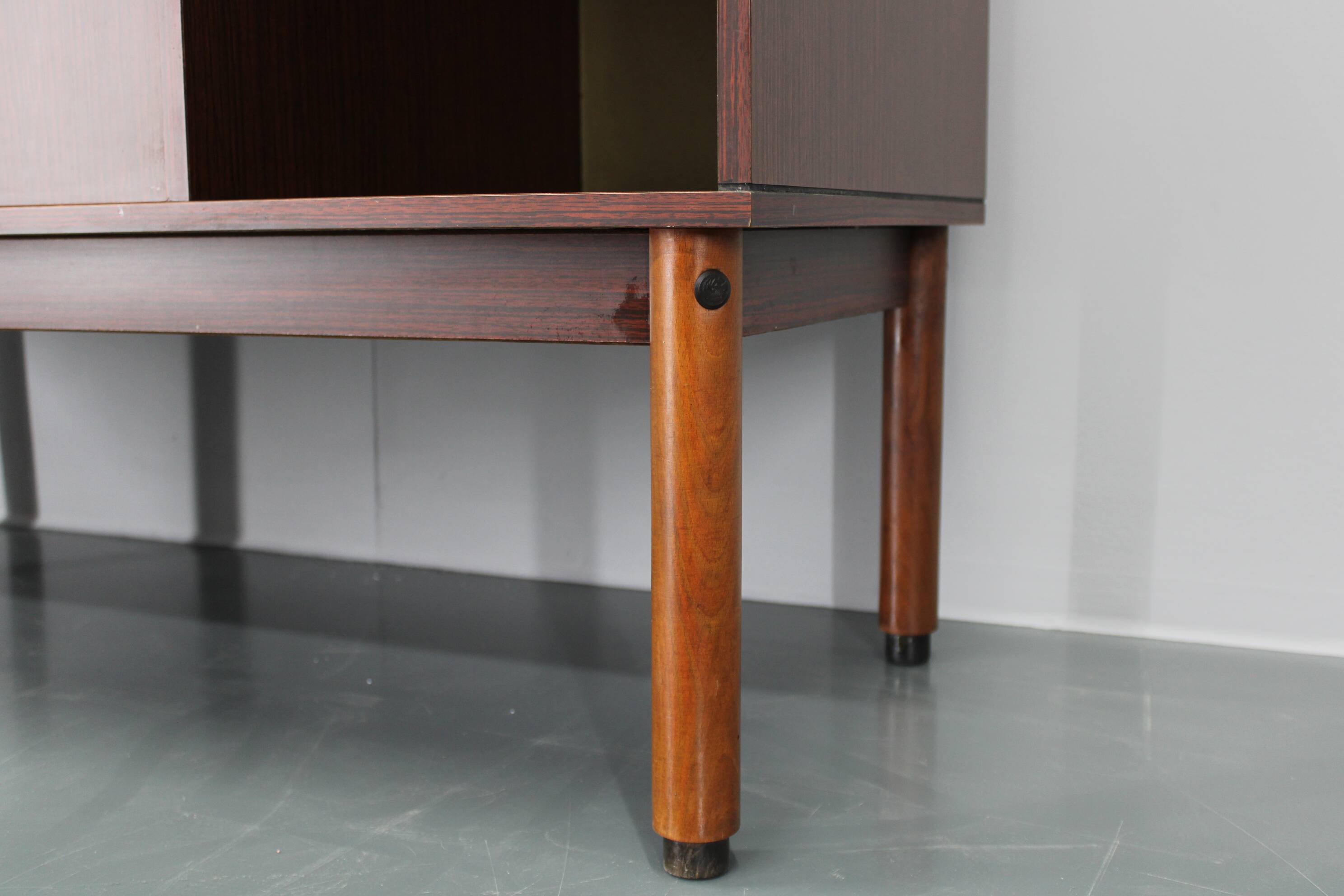 1970s Italian Cabinet With Sliding Doors