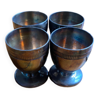 4 silver-plated egg cups