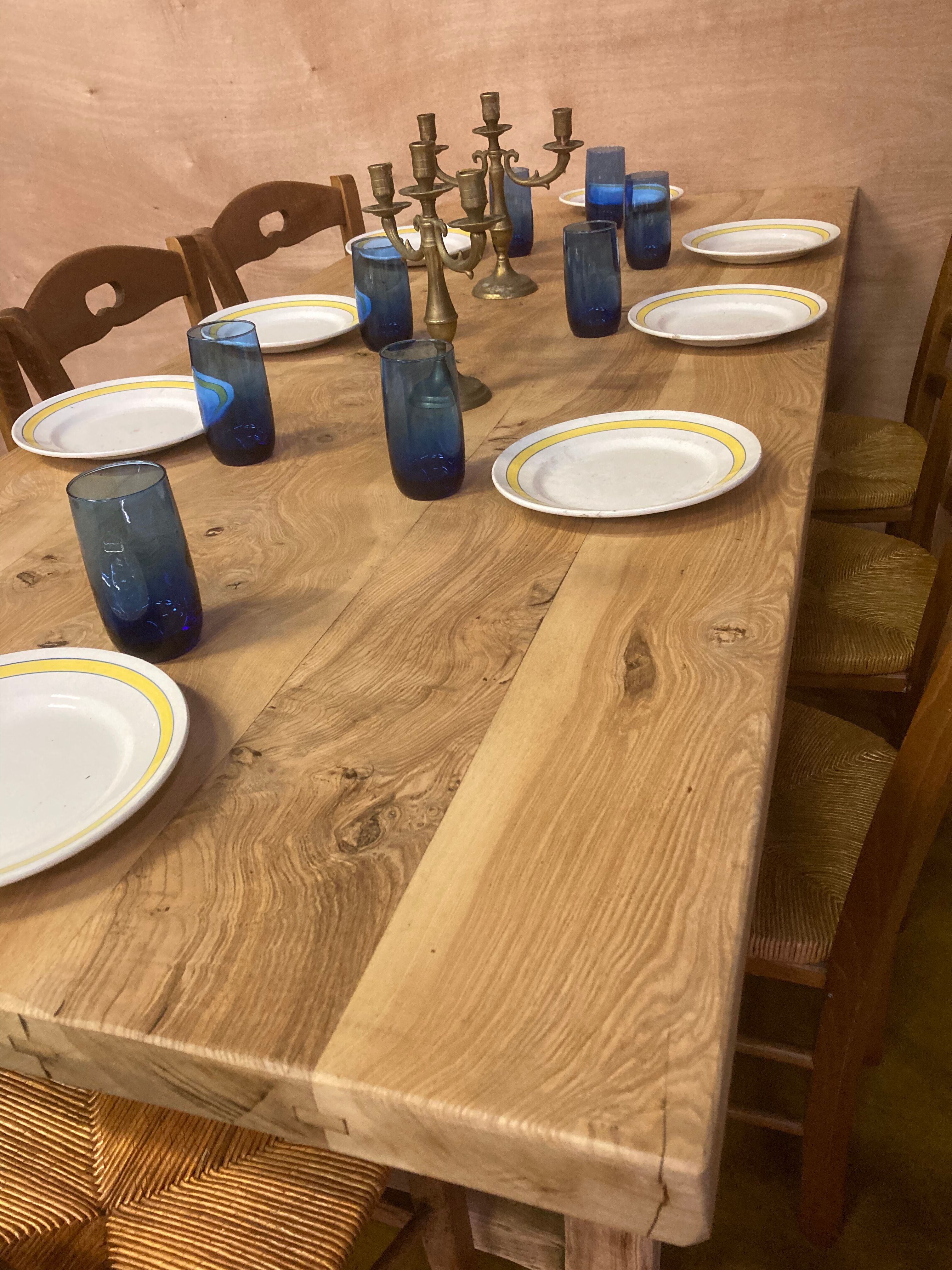Farmhouse table bois brut