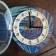 Vintage clock, wall clock "Bayard Green Copper"