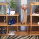 Pine staircase shelf in Regain style
