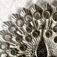 Antique Godinger silver plated metal trivet - peacock - made in Italy