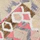Tapis Kilim rose et crème, 94,378 cm