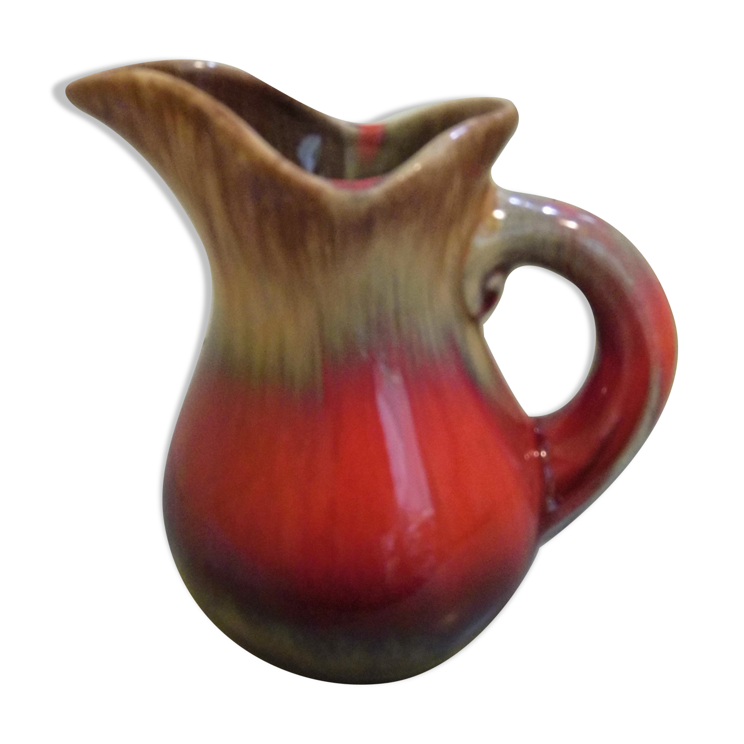 Milk pot small ceramic pitcher from Vallauris 60s Vintage