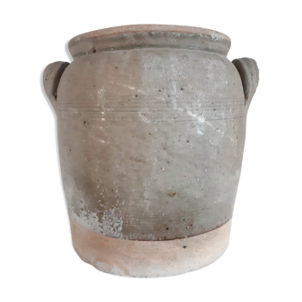 Vintage varnished sandstone pot