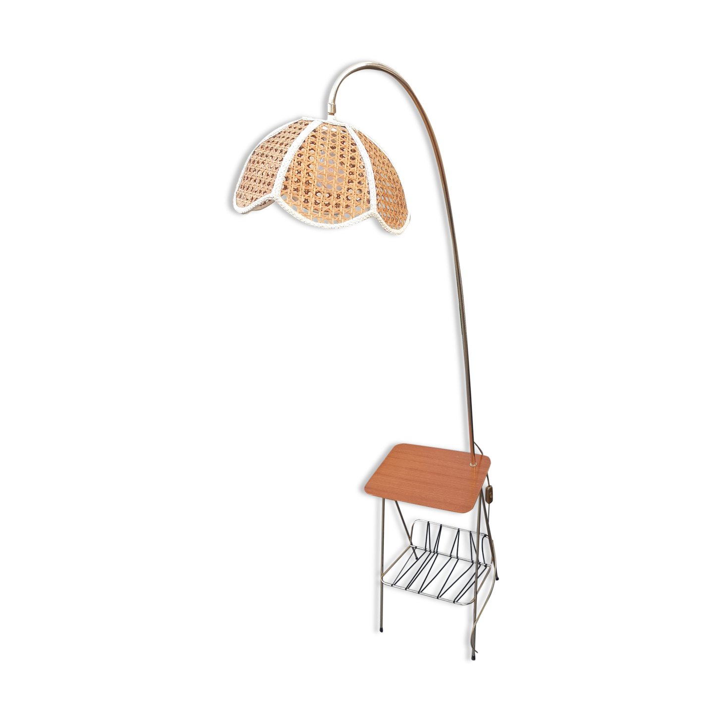 Vintage gueridon floor lamp
