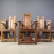 Vintage church chairs, set of 6 - 1950s