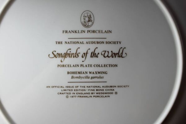 12 assiettes ''oiseaux chanteurs du monde'', Franklin Wedgwood Singer Arthur 1977