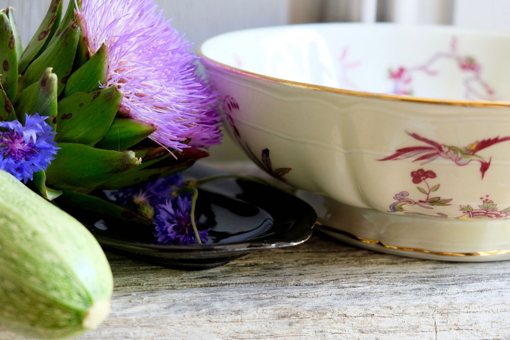Flat porcelain bowl B & C Limoges L. Bernardaud & Cie France