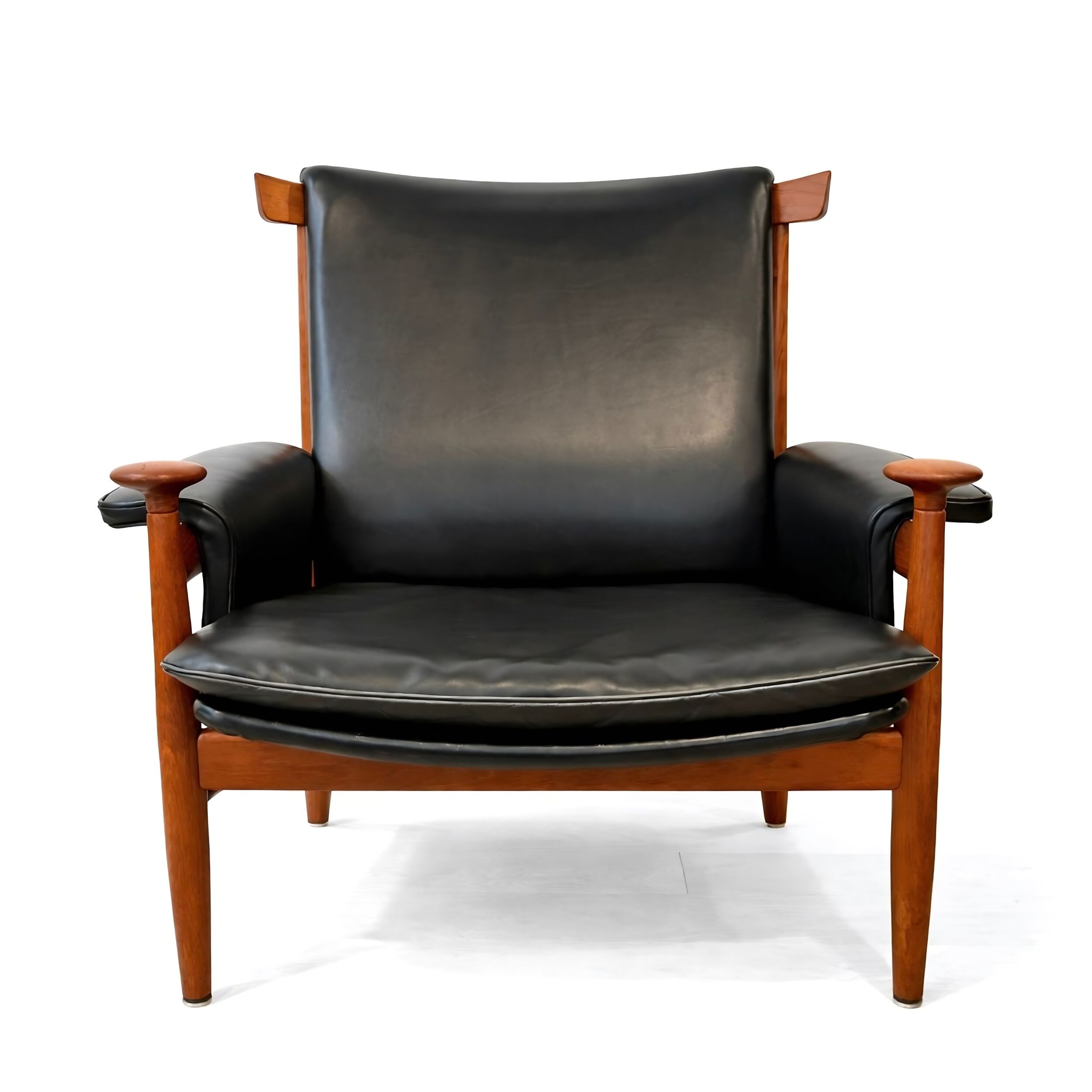Bwana armchair in teak and leather by France and Son by Finn Juhl