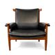 Bwana armchair in teak and leather by France and Son by Finn Juhl