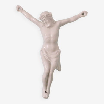 Christ on the cross, wall mural, porcelain, 1950