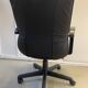 Black leather office chair Model "Qualis" by Emilio Ambasz for Tecno, 1991