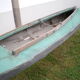 Canoé en bois et tissu