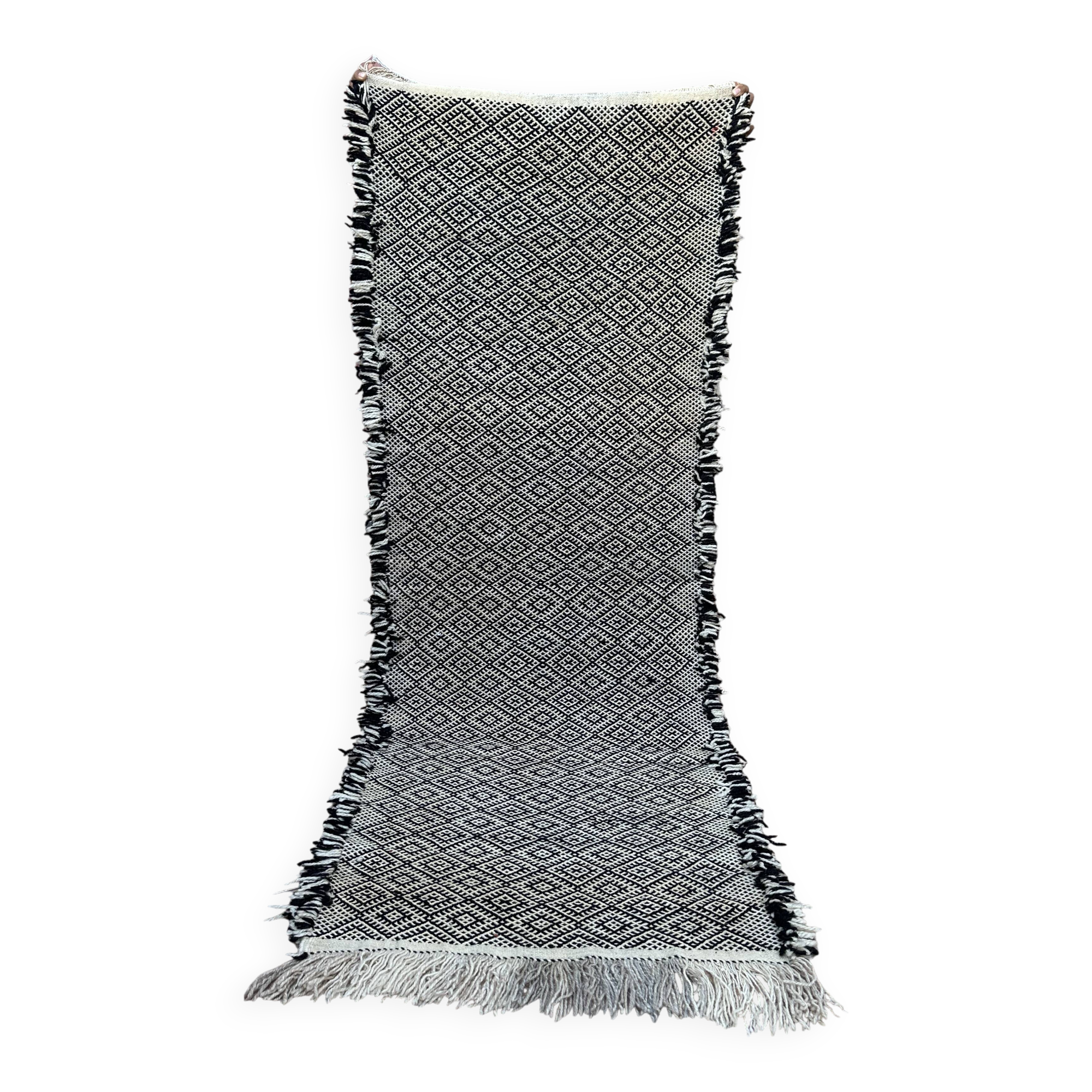 Moroccan rug, Handmade wool rug, Solid rug, Moroccan runner rug, zanafi runner