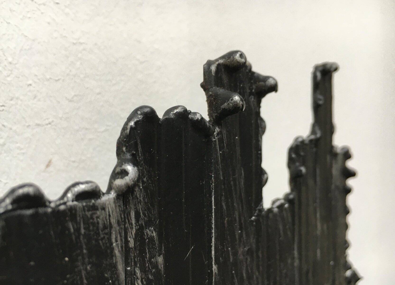 Vintage Italian brutalist wall light in wrought iron by Albano Poli for Poliarte, set of 2.