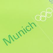Affiche des années 1970 « hürdenlauf », otl aicher