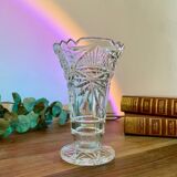 Hand-cut crystal vase