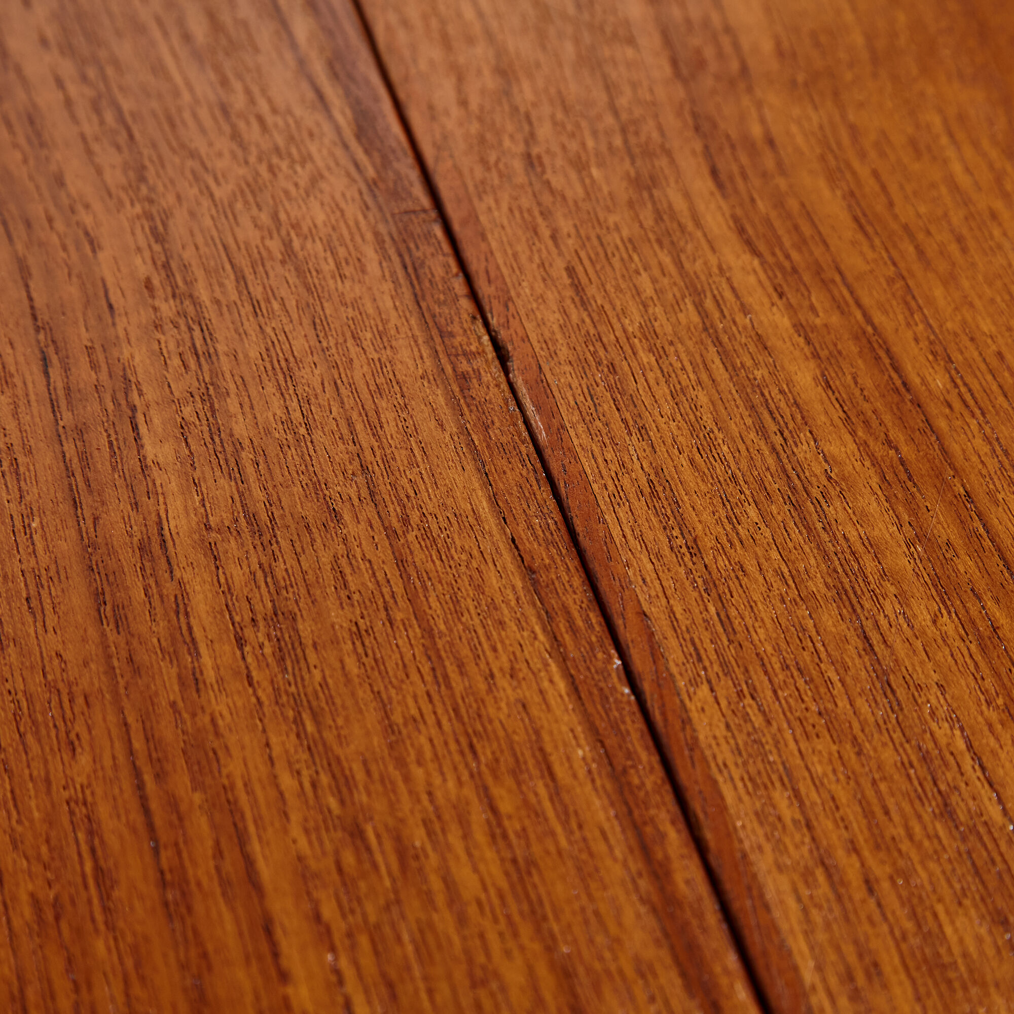 Restored teak dining table