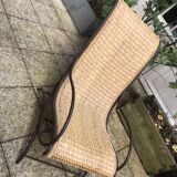 Lounge flesh wrought iron and braided wicker