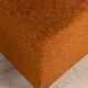 Pair of vintage 80s orange fabric poufs Italian design