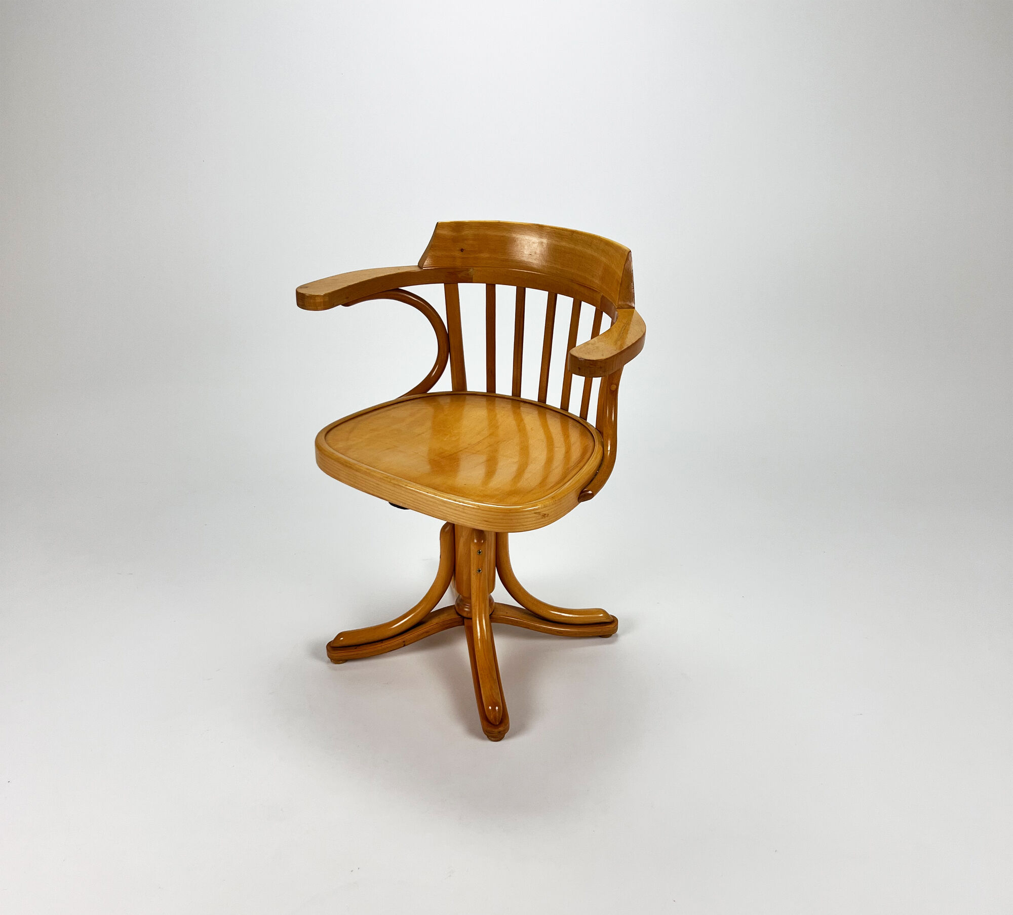 Bentwood desk chair By Zpm radomsko, 1950s