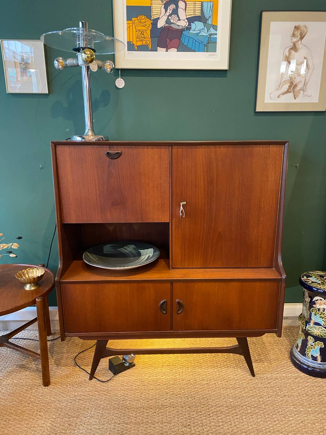 Teak bar 1960 Louis Van Teeffelen