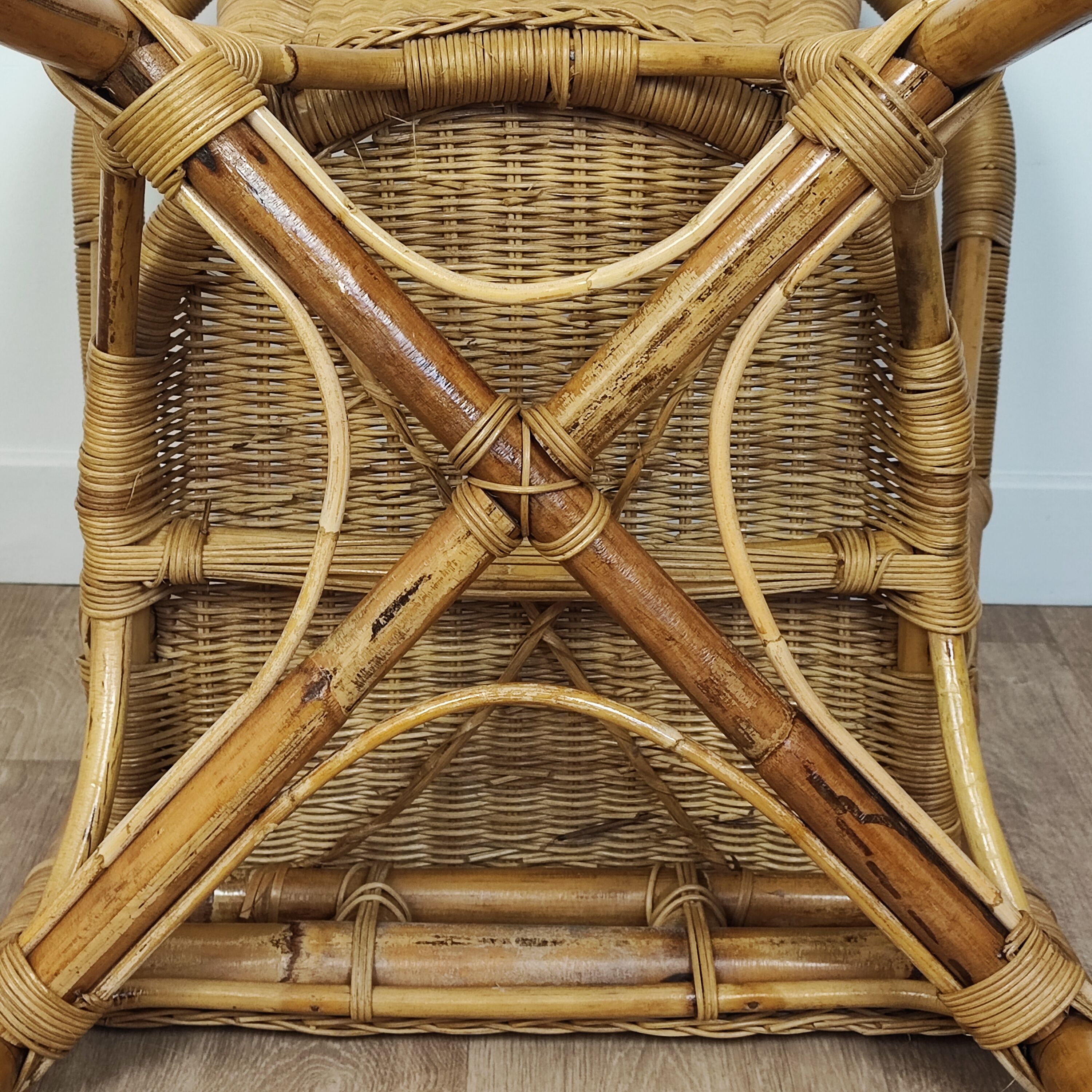 Rattan armchair