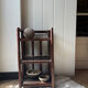 dark brown bamboo shelf