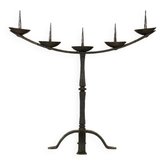 Brutalist candlestick, 1980s