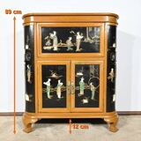 Asian Liquor Cabinet in Lacquered Wood, China – 1950