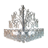 Vintage Italian Crystal Chandelier 8 Lights