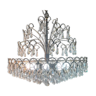 Vintage Italian Crystal Chandelier 8 Lights