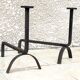 Pair of vintage steel geometric chenets
