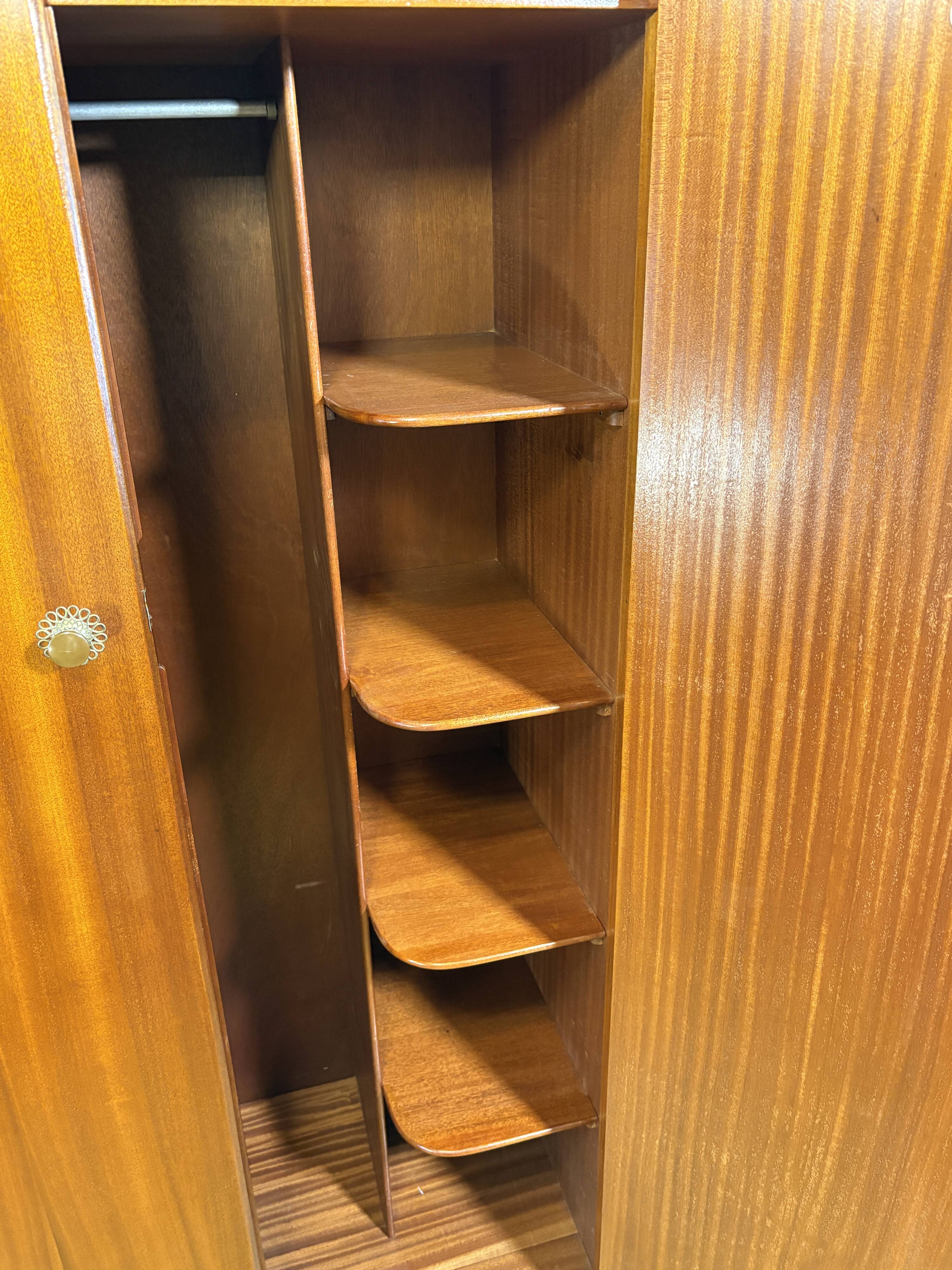 Mid Century Retro Teak Wardrobe by McIntosh 1960 English Designer