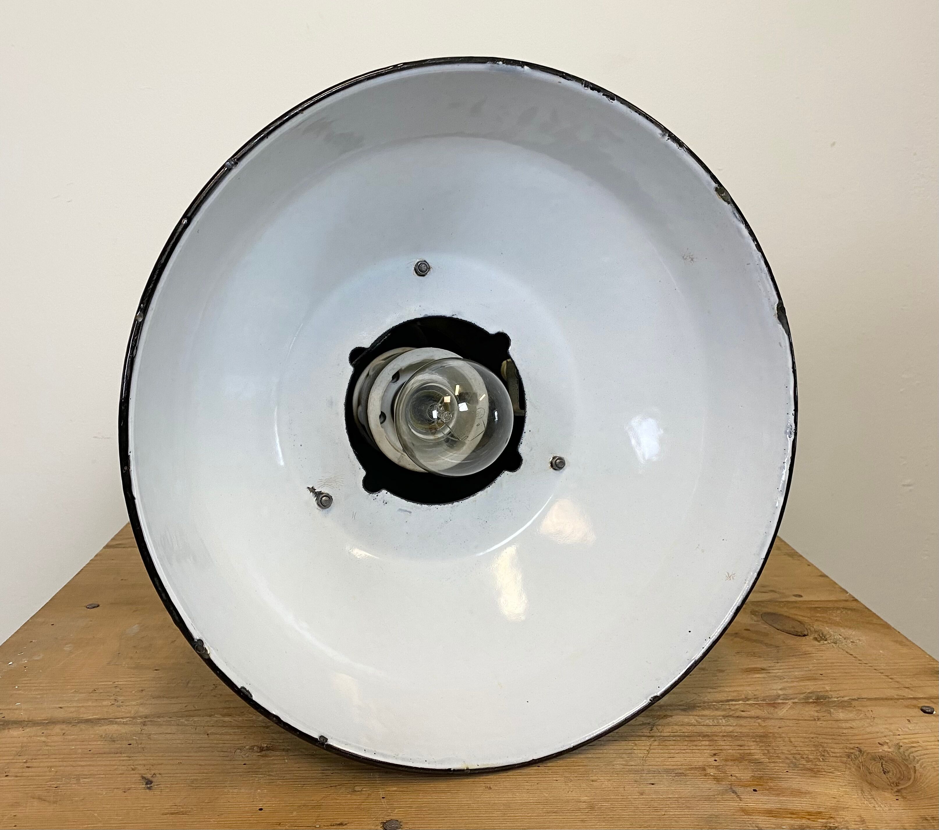 Industrial factory pendant lamp, 1960s