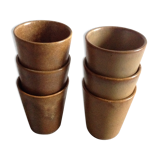 Série de 6 tasses en grès
