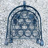 Porte-bouteille ancien en fer forgé