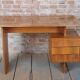Mid-Century Walnut and Oak Writing Desk from B. Landsman, Czech, 1950s