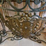 Metal and marble console