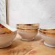 Set 6 bols Limoges blanc et or