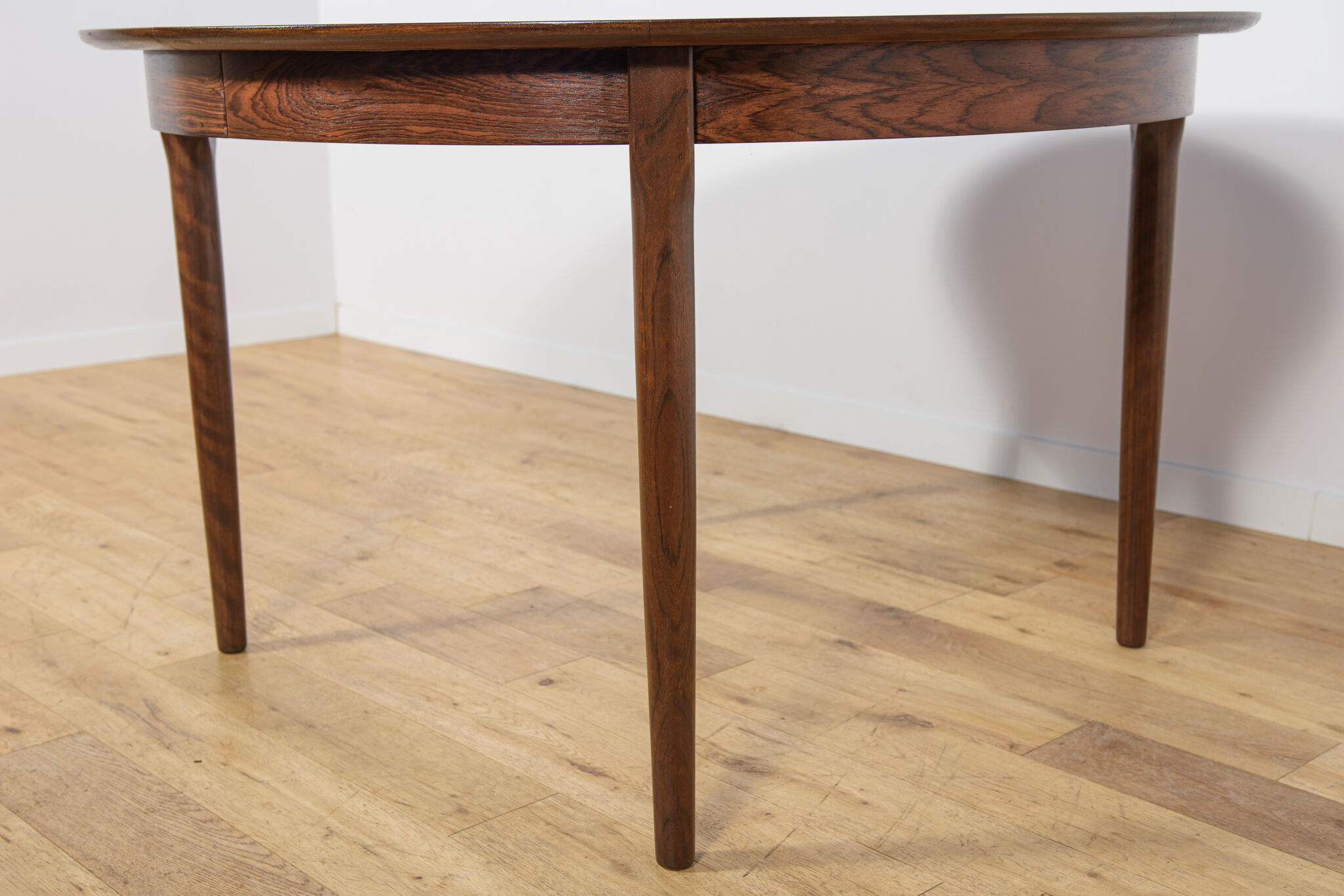 Mid-Century Round Rosewood Extendable Dining Table, Denmark, 1960s