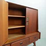 Louis van Teeffelen Vintage Design Teak Wooden High Sideboard for Webe 60s