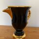 Ceramic jug Marius Giuge — black and gold decoration — Vallauris — 1950s