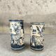 Set of two large vintage glazed terracotta mugs.