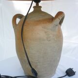 Jar mounted in vintage lamp 70's