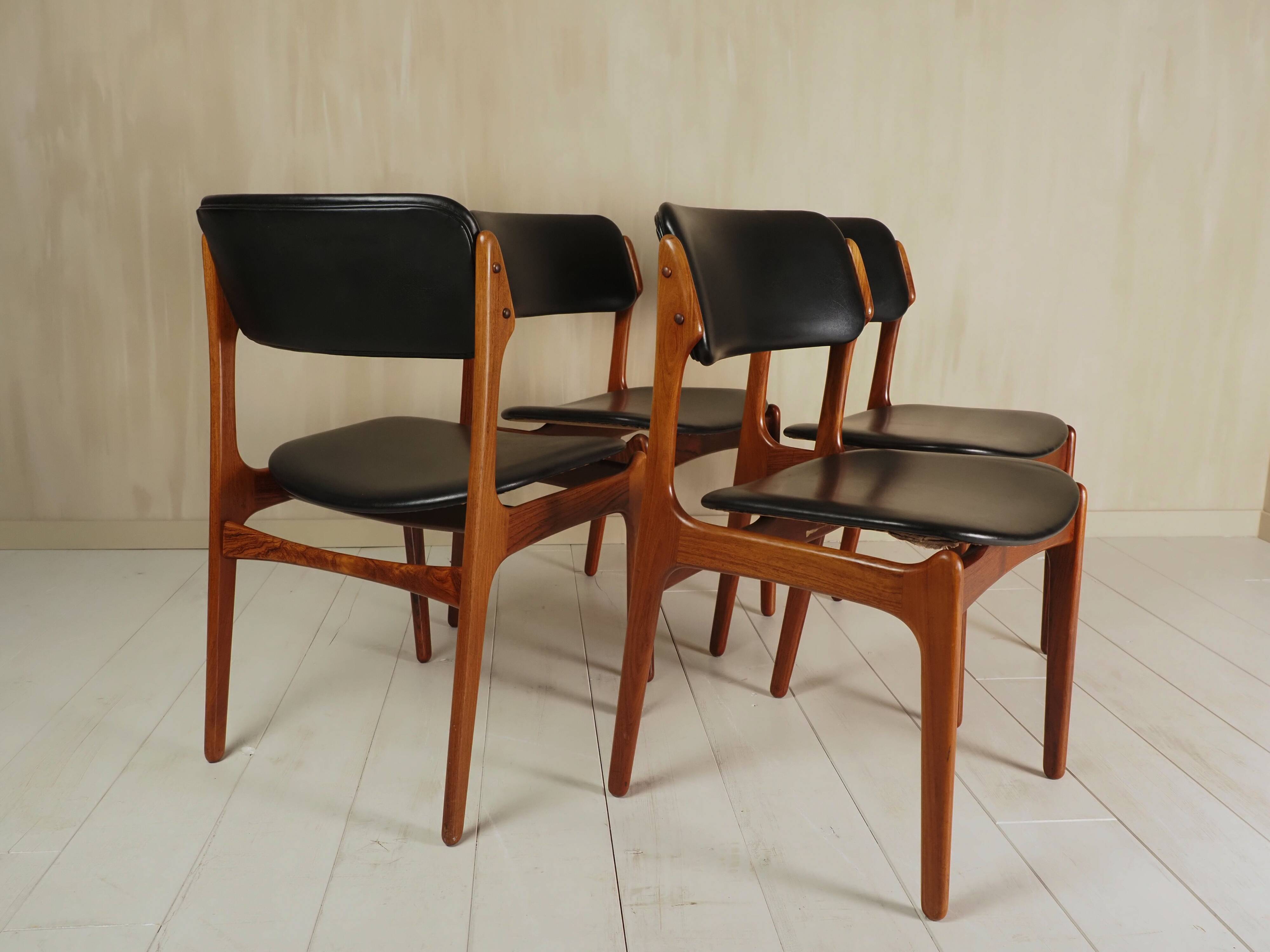 Model 49 dining chairs by Erik Buck for OD Møbler, 1960s