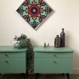 Pair of revamped 60s bedside tables