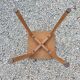 Vintage wooden stool compass feet